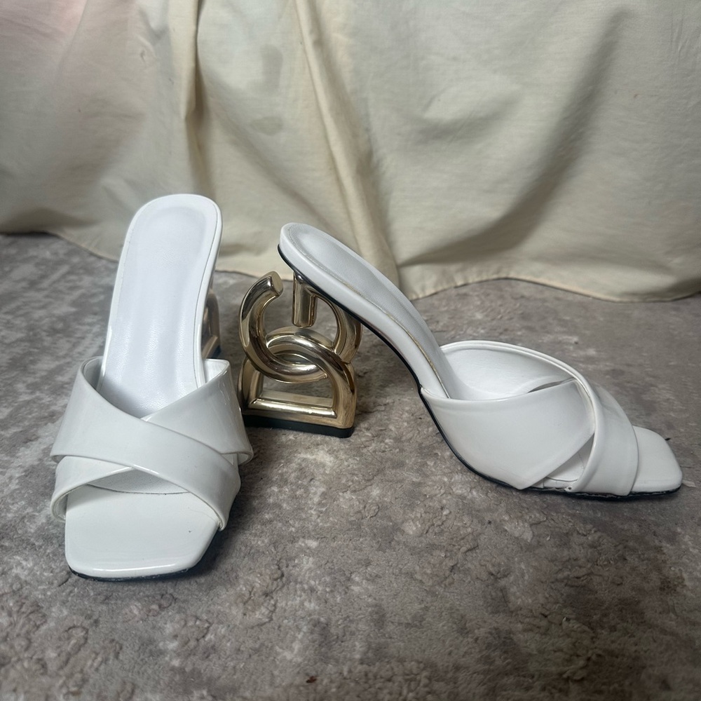 Elegant White Women's DG Heels